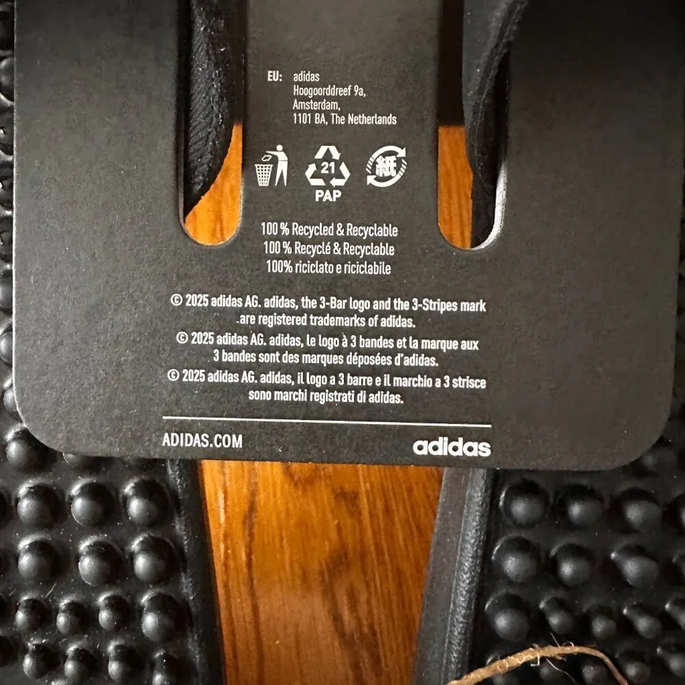ADDIDAS ADISSAGE MEN'S SLIDES - CORE BLACK / CLOUD WHITE, US MEN 11/12